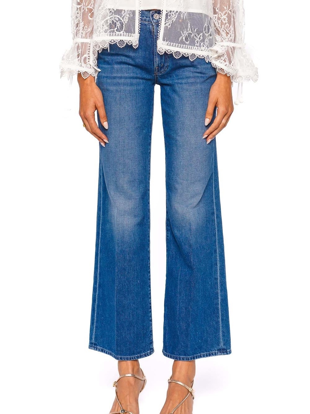 MOTHER THE MID RISE MAVEN SKIMP WIDE LEG JEAN Size 31